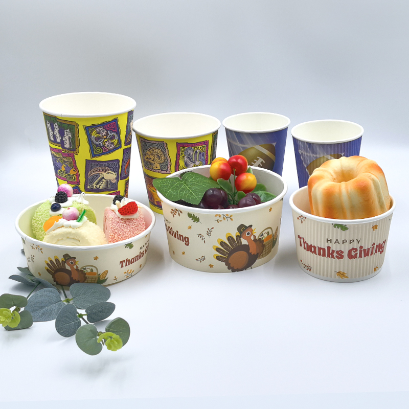 Бумажная чашка 16oz с крышкой WM17