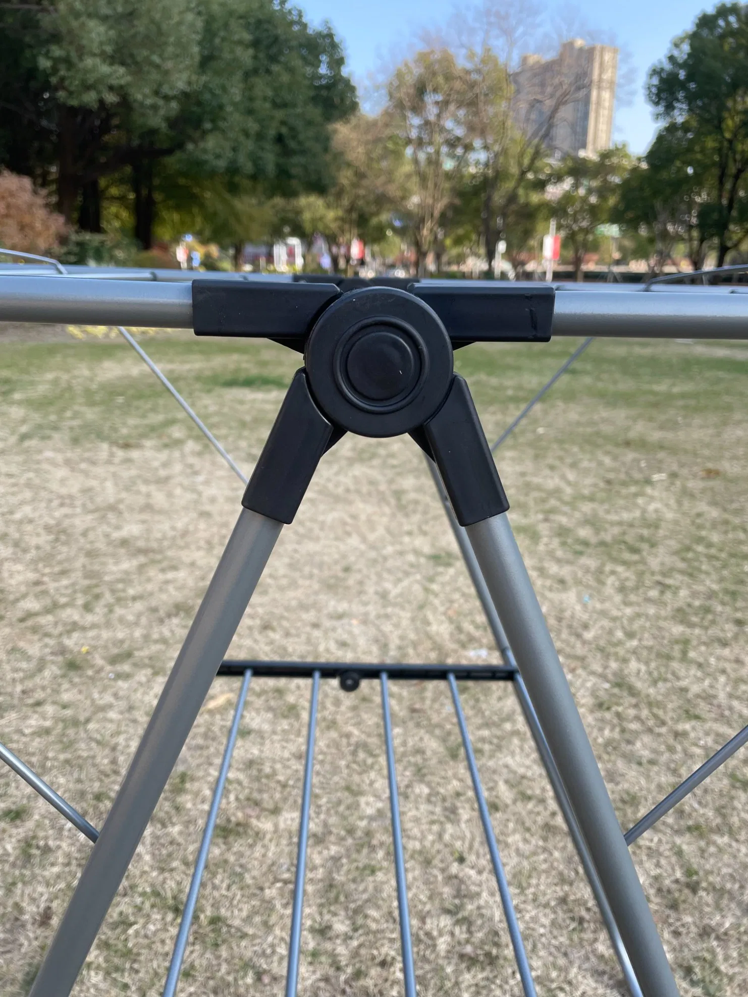 Steel Clothes Drying Rack Wing Shape Gray