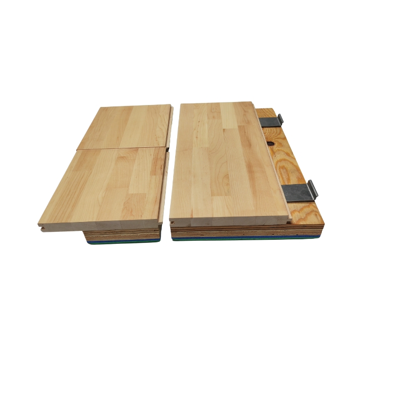 Ldk Maple Solid Wood Anti Slip Basketball Court Wooden Sport Flooring