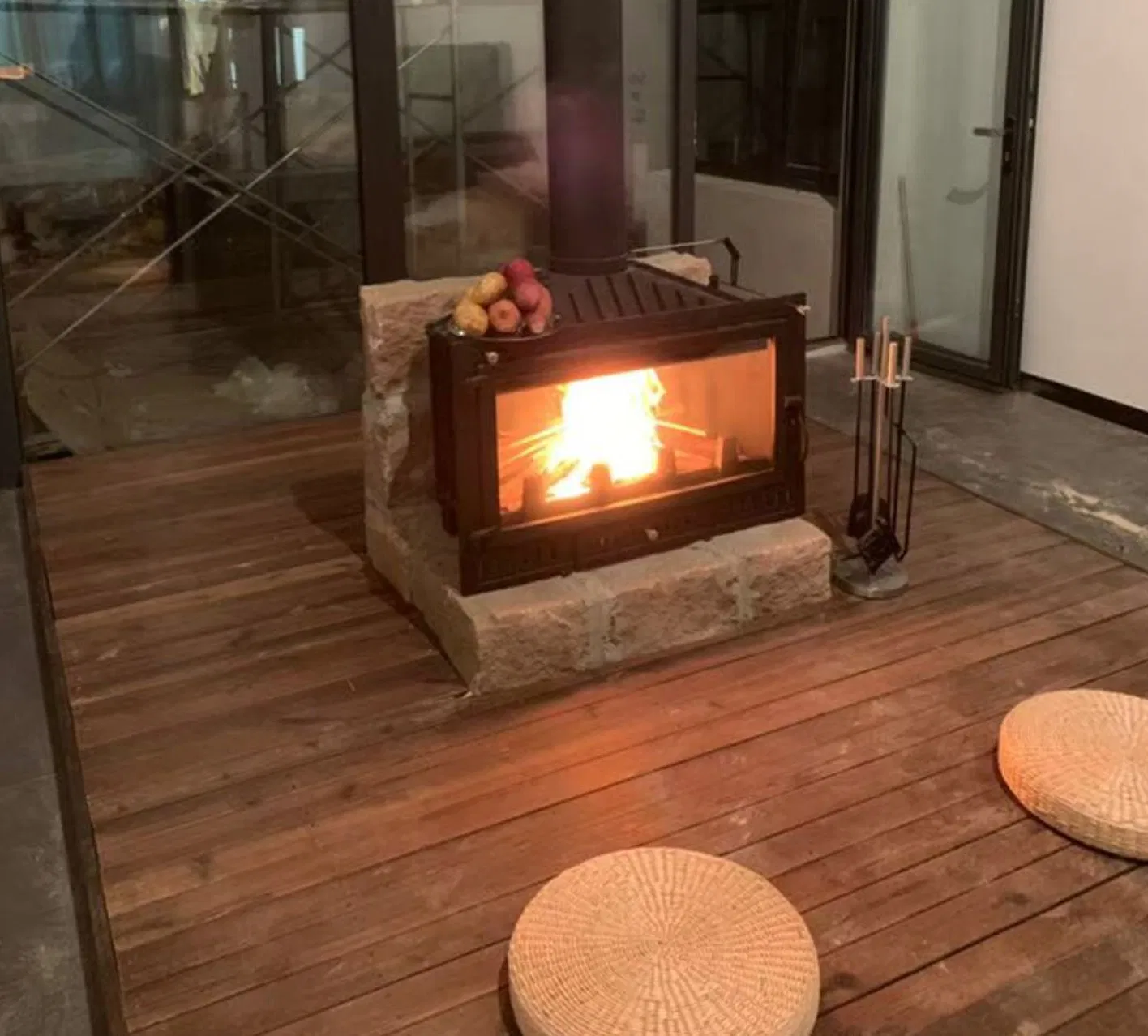 Custom Sheet Metal Fireplace Screen with High Heat Resistance and Decorative Design for Wood Burning Use