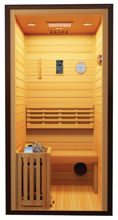 High Quality Traditional Wooden Steam Sauna Dry Sauna with Control Panel and Stove
