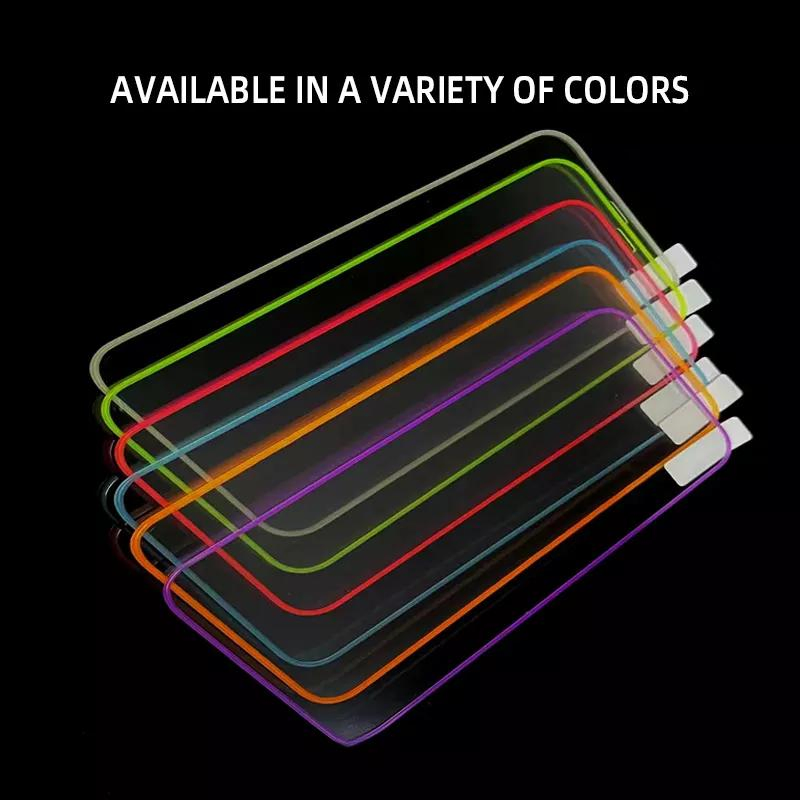 Светящиеся защитные стекла Multi Color для iPhone 11-15 PRO Max