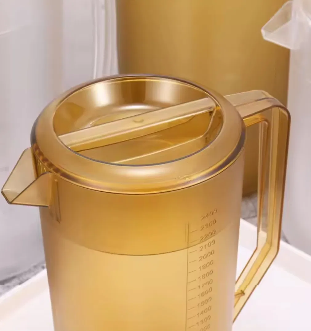 PC Cold Water Bottle Acrylic Frosted with Graduated Juice Jug Heat-Resistant Large-Capacity Plastic Commercial Drop-Resistant Cool Water Bottle