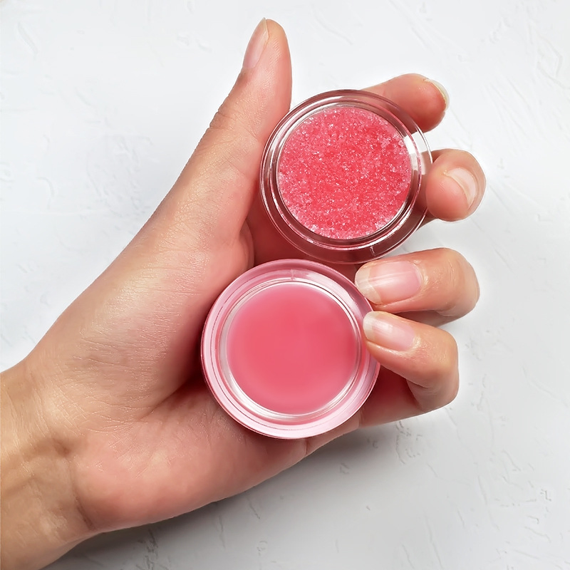 OEM Double Layer Jelly Lip Mask Autumn and Winter Lip Care Scrub 2 in 1 Set Lip Balm