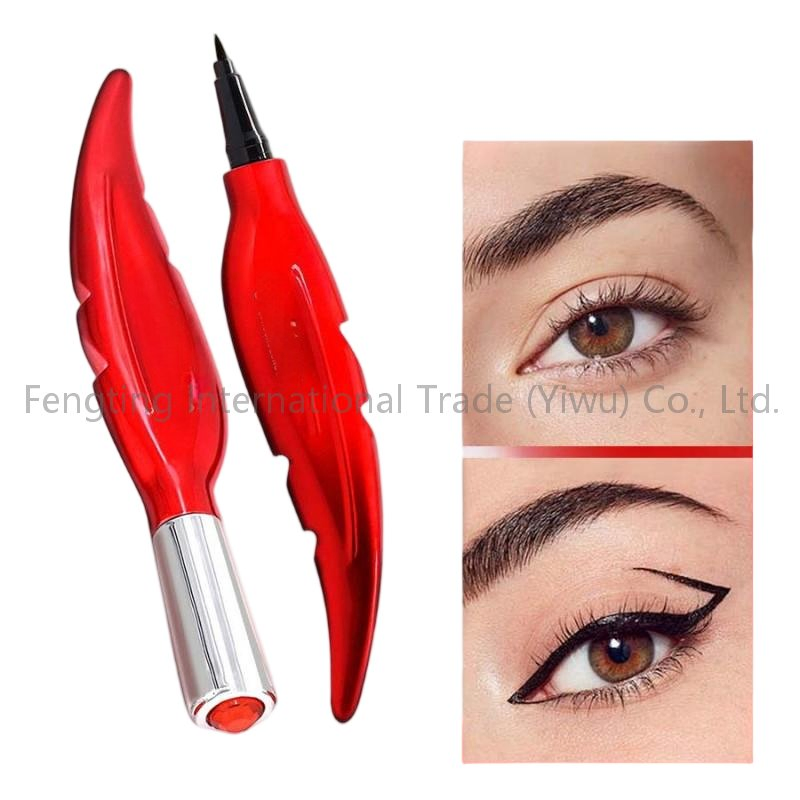 New Arrived Feather Eyeliner Black Brown Waterproof Eyes Makeup Pen Precision Smooth Liquid Eye Liner