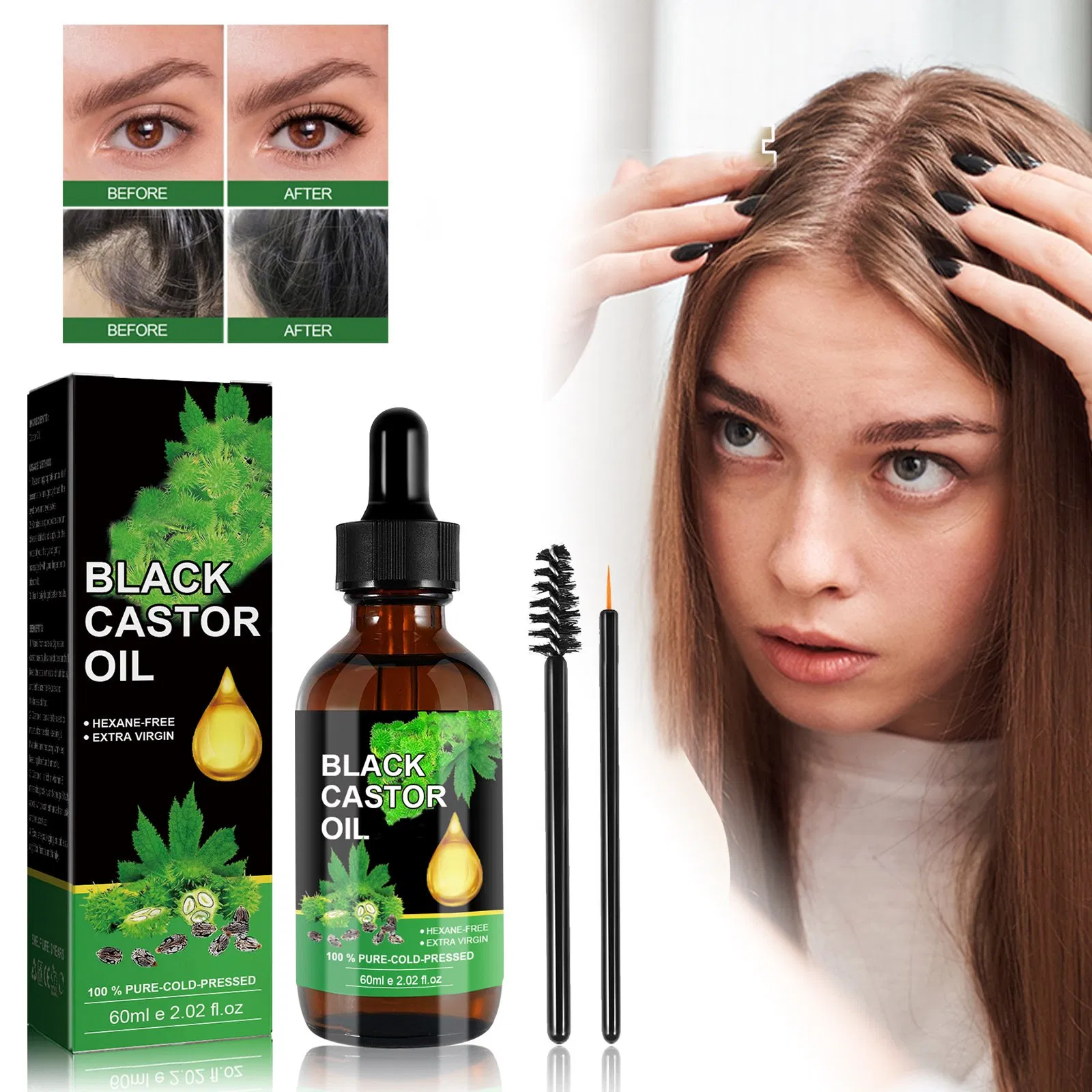 Hot Sale Health of Hair Follicles Improving Thicker Longer Eyelashes Eyebrows Getting Hair Caring Nourishing Oil