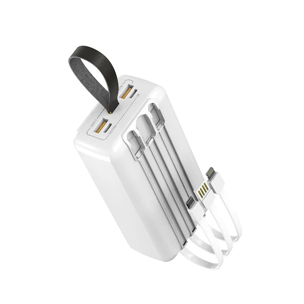 Aspor A317 Portable Outdoor Style 30000mAh Big Capacity 22.5W Fast Charging Power Bank with Cable Factory Price