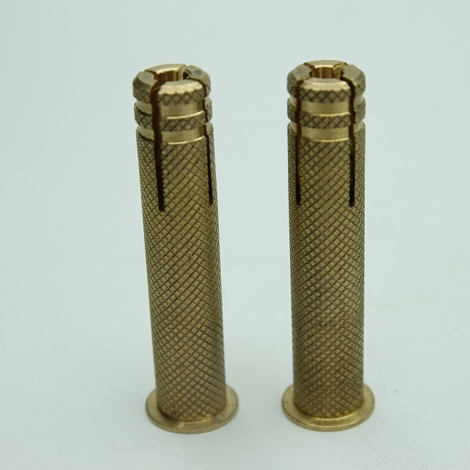 Brass Expansion Pipe Fitting Knurling Slotting Flange Fitting