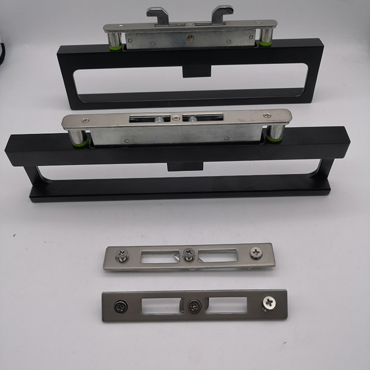 14mm Slim Aluminum Framed Profile Sliding Cavity Glass Pull Lock