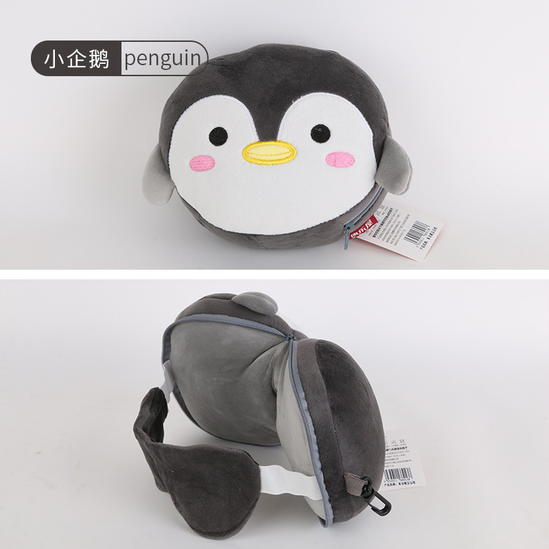 Cute Multifunctional Travel Pillow Transformable Blackout Eye Mask 2-in-1 Portable Pillow