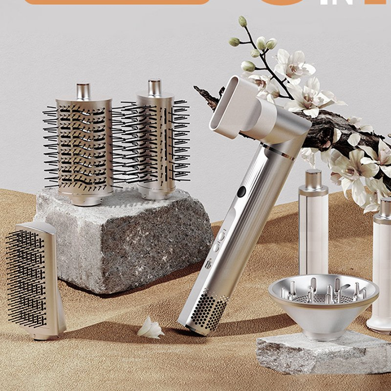 High Quality Hot Air Brush 8-in-1 Multi Functional Hair Styling Comb and Hair Dryer Home Use