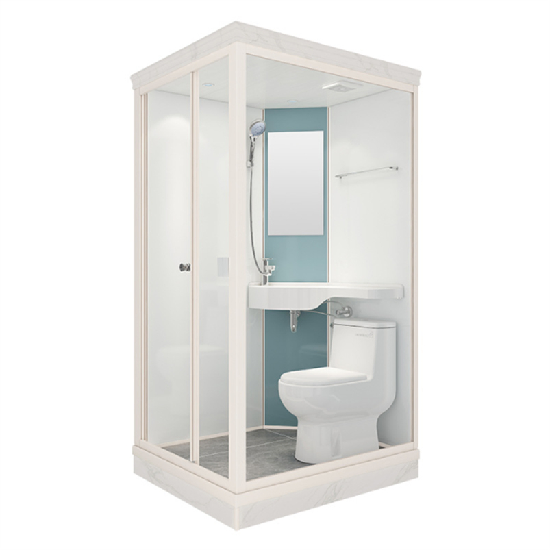 Modern Prefab Bathroom Pods: All-in-One Integrated Bathroom Units with Tempered Glass, Heavy Aluminum Frame, Waterproof Function, and Odor Prevention