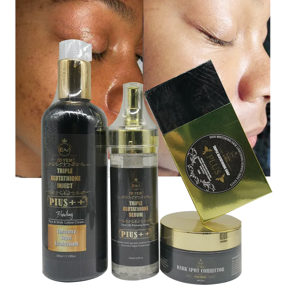 High Quality Skin Care Products Organic Glutathione Cream Soap Body Lotion Whitening Double Glutathione Super Skin Whitening Set