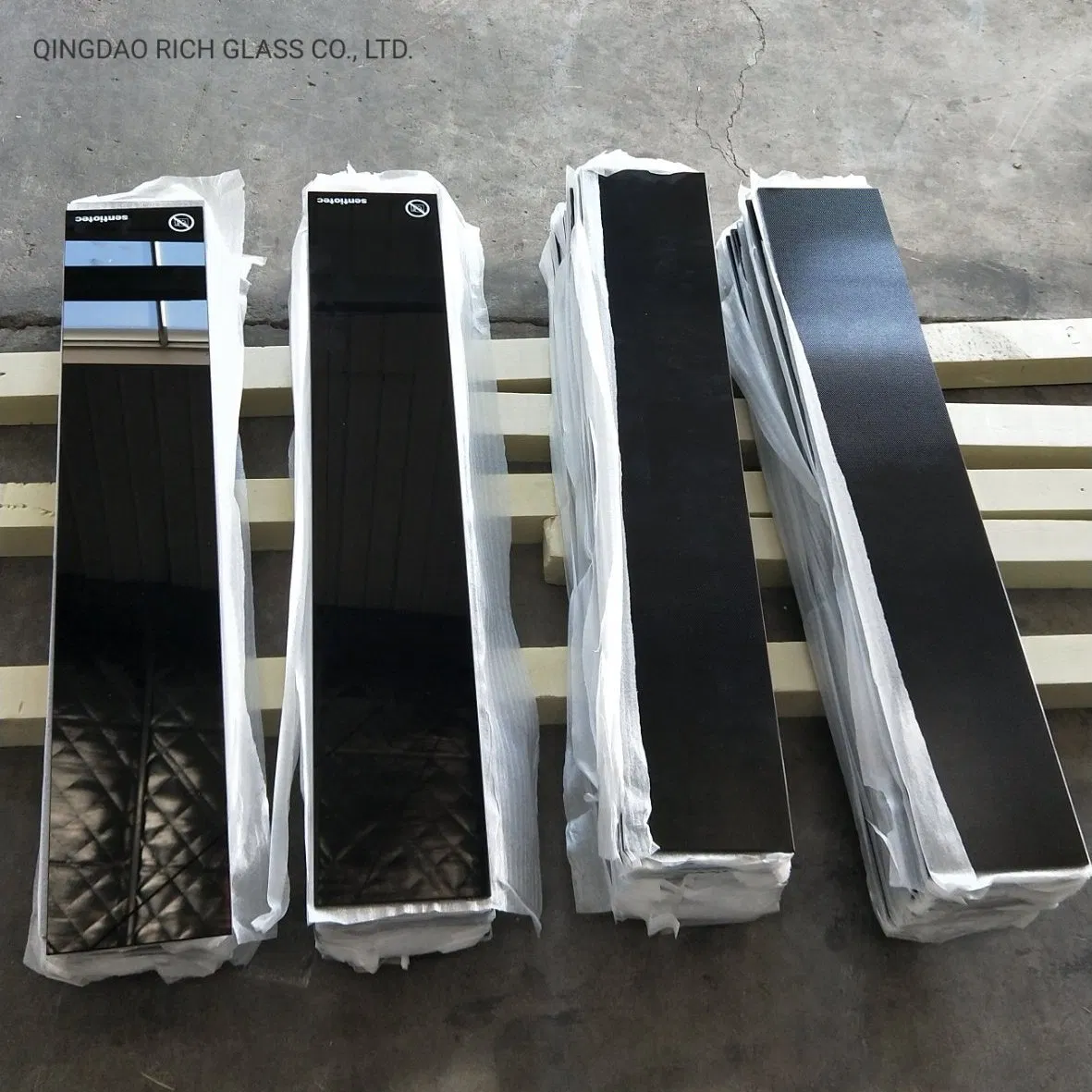Dark Black Color 4mm 5mm 6mm Ceramics Matte Tempered Ceramic Glass for Kitchen