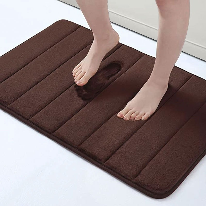 2024 Customizable Thick Slow Rebound Sponge Mat Anti-Slip Super Absorbent Bath Mat