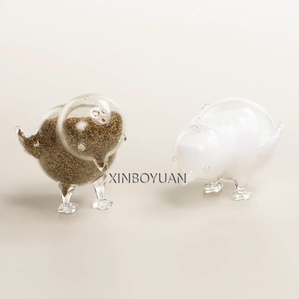 Glass Chicken Animal Salt and Pepper Shaker