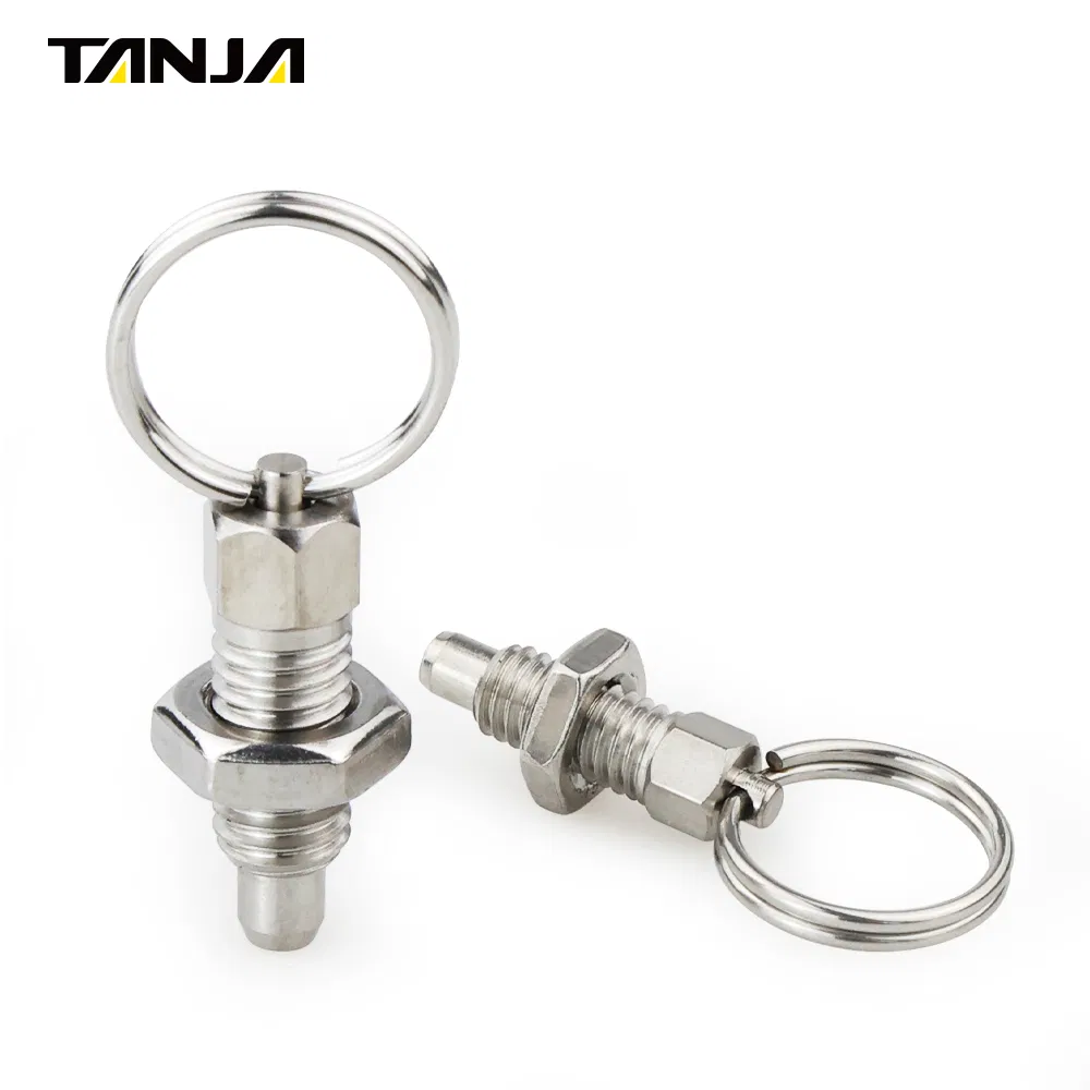 Index Plunger Stainless Steel Pin Body Black Plastic Head Indexing Plunger