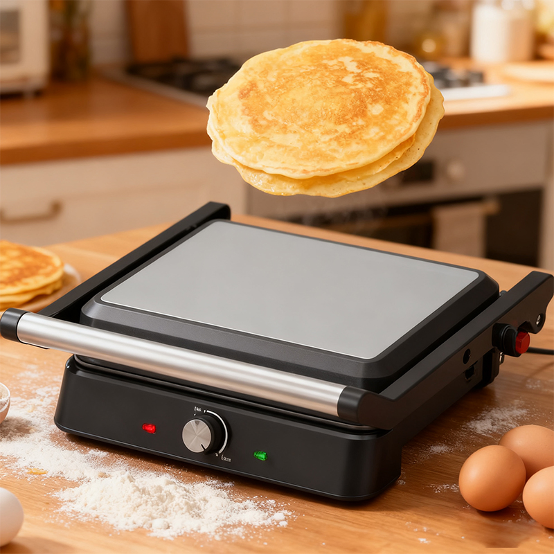 2025 Electric Non-Stick Panini Grill for Steak/Hamburger, Adjustable Temp Commercial/Residential Contact Grill