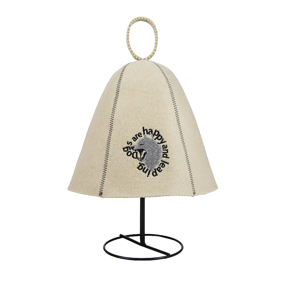 Eco-Friendly Wool Felt Sauna Hat (2mm Thermal Barrier, Sweat-Management)