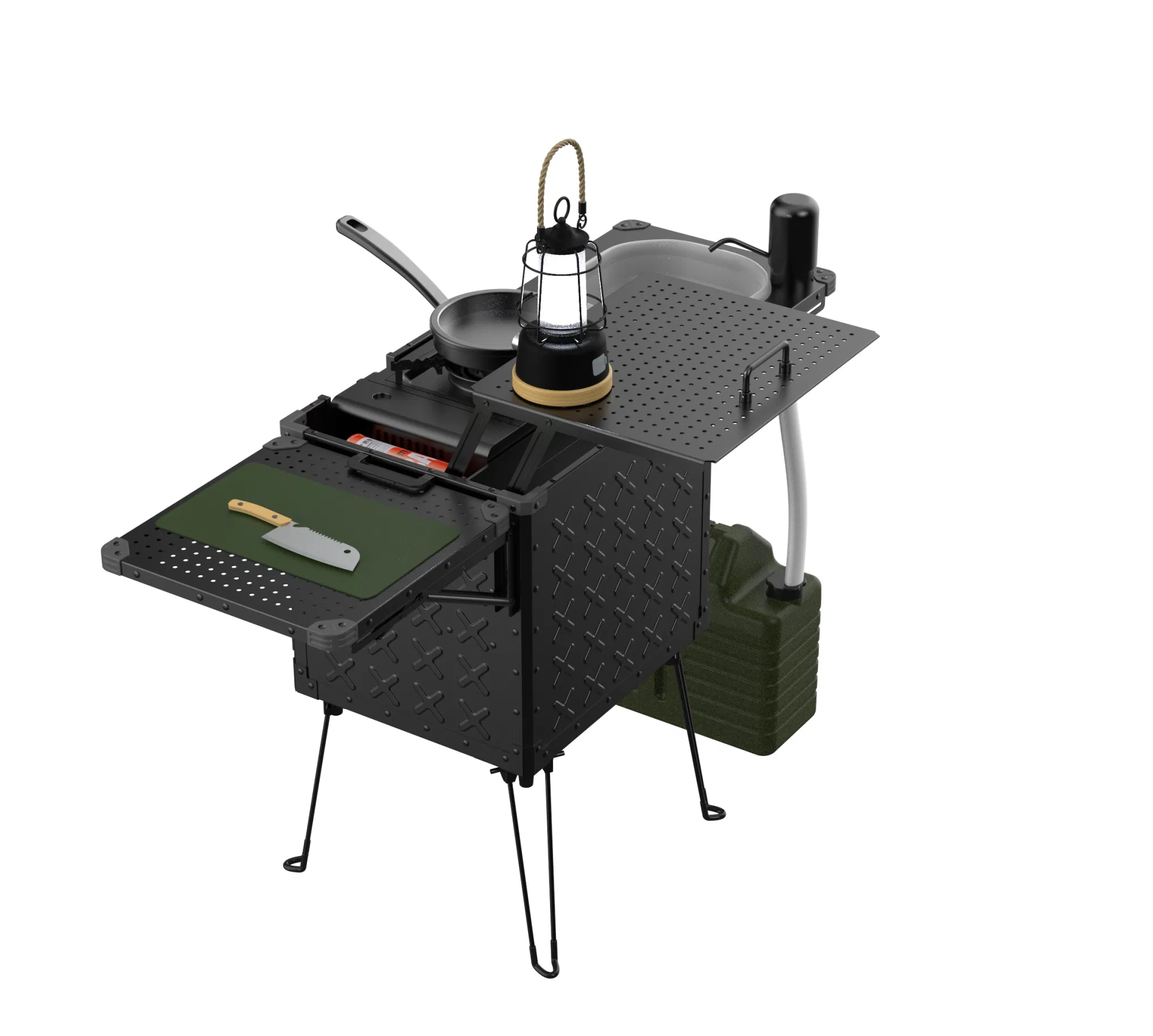 Многофункциональный кухонный набор для походов с плитой и тазом