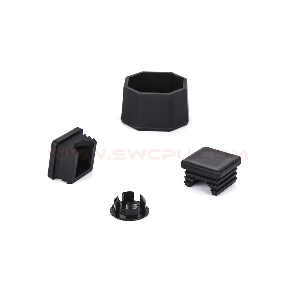 Custom Black ABS Plastic End Caps for Aluminum Extrusion Profiles