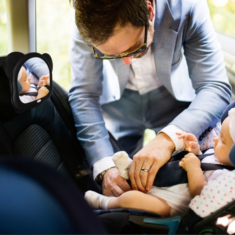 LED-зеркало заднего вида для детей в форме медвежонка