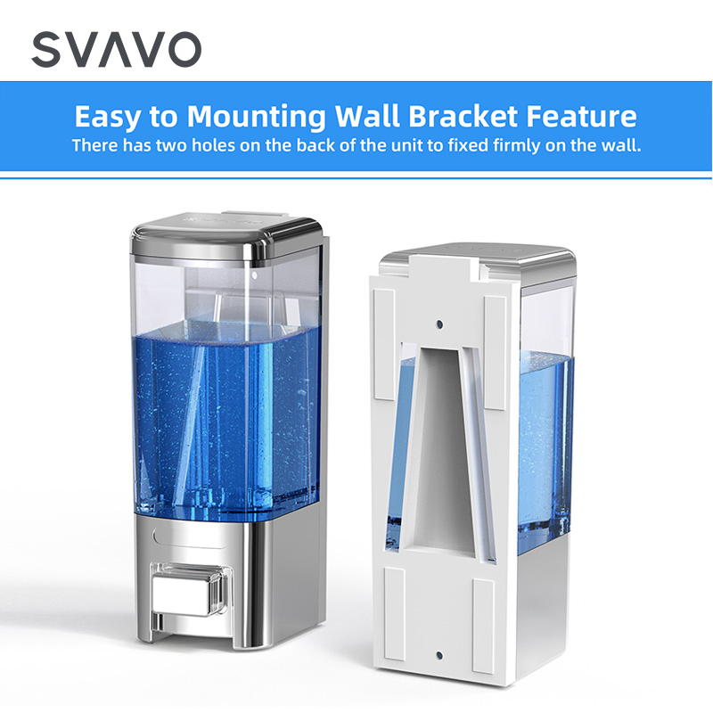 Настенный дозатор для шампуня и геля для душа Svavo