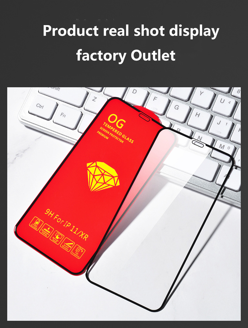 Redmi iPhone Tempered Glass 0.33mm 9h 2.5D Screen Protector Glass