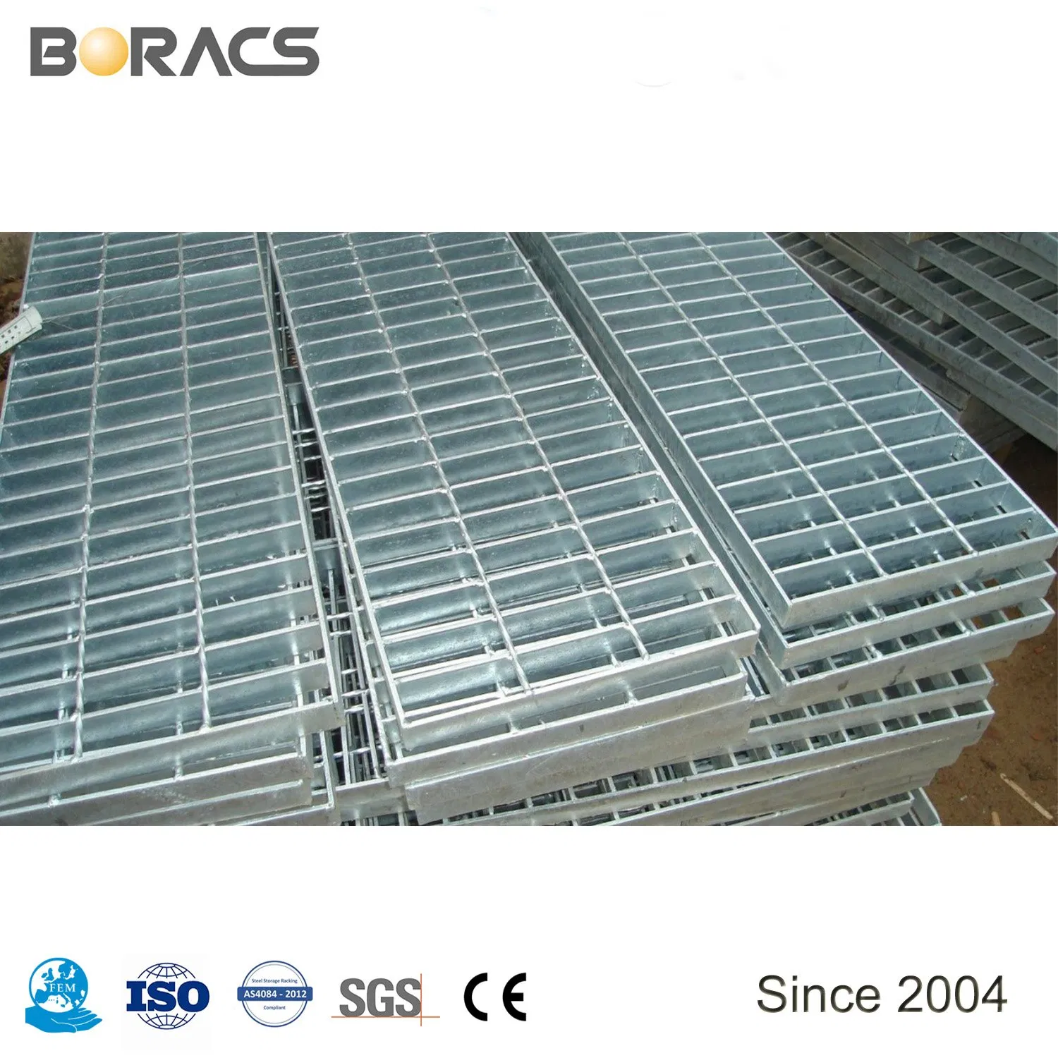 Serrated Galvanized Steel Grating, Outdoor Metal Drain Cover, Customizable Building Material