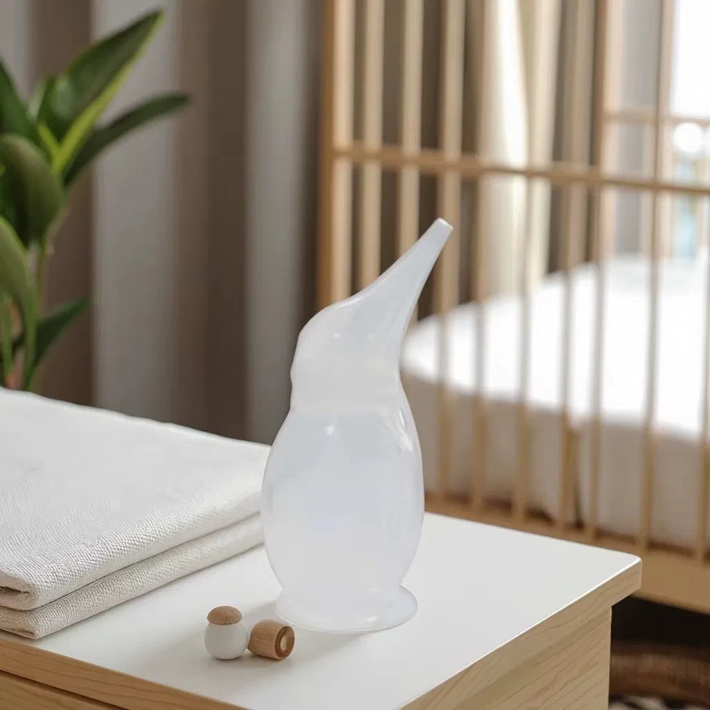 Mecan Nose Cleaner Soft Silicone Vacuum Penguin Baby Nasal Aspirator for Home Use