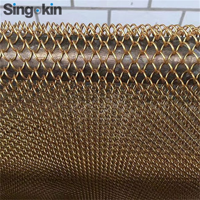 Decorative Aluminum Hanging Wire Mesh Chain Link Metal Mesh Curtain
