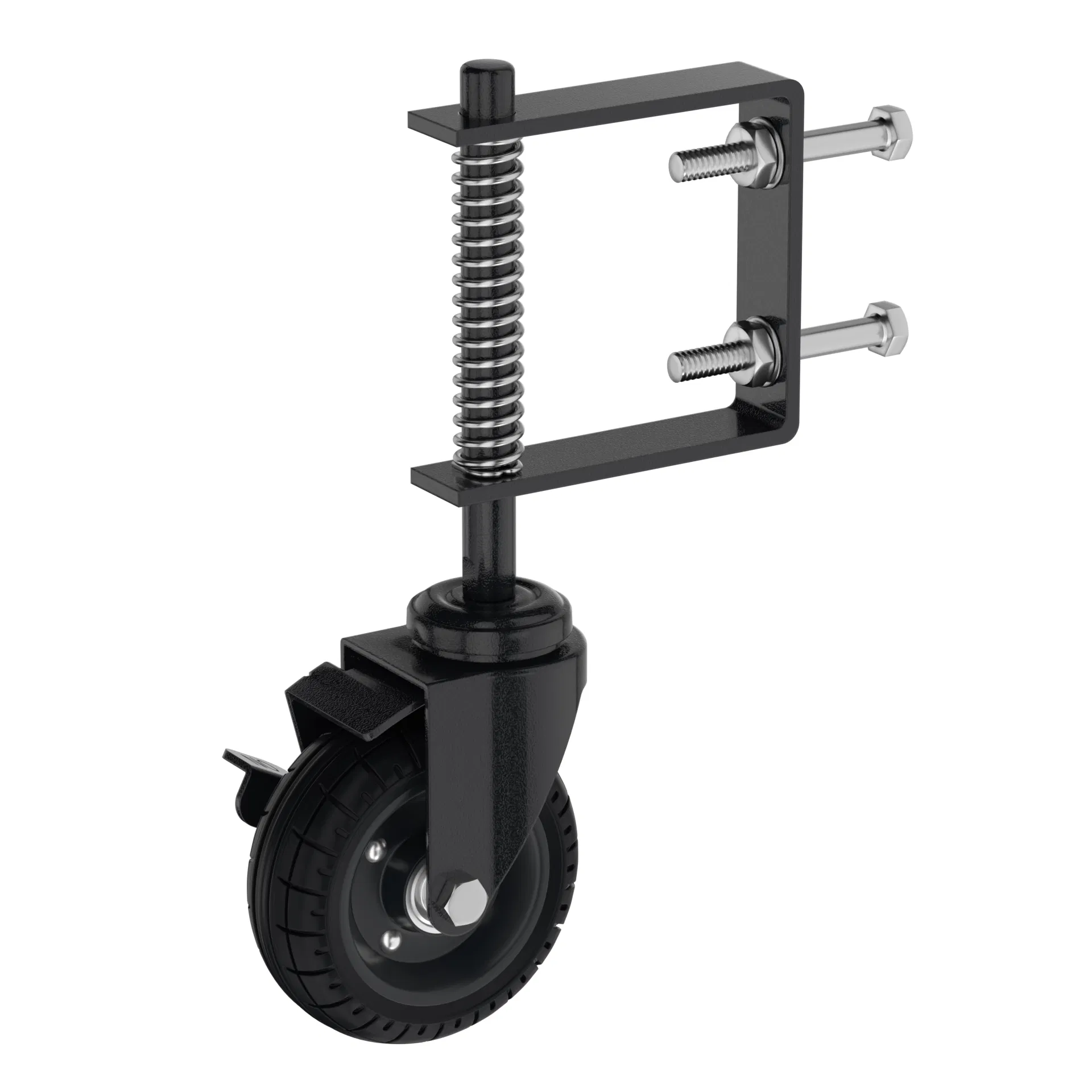 4 Inch Door Caster with Brake for Wood Gates