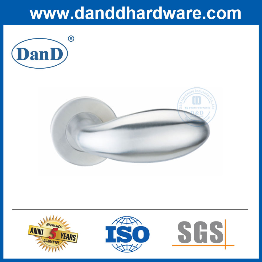 Storeroom Security Metal Door Hardware Stainless Steel Solid Door Lever Handle Knob