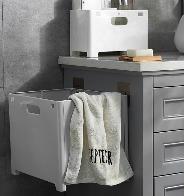 Hot Selling Collapsible Laundry Baskets Dirty Clothes Storage Bins Plastic Hanging Type Foldable Laundry Basket