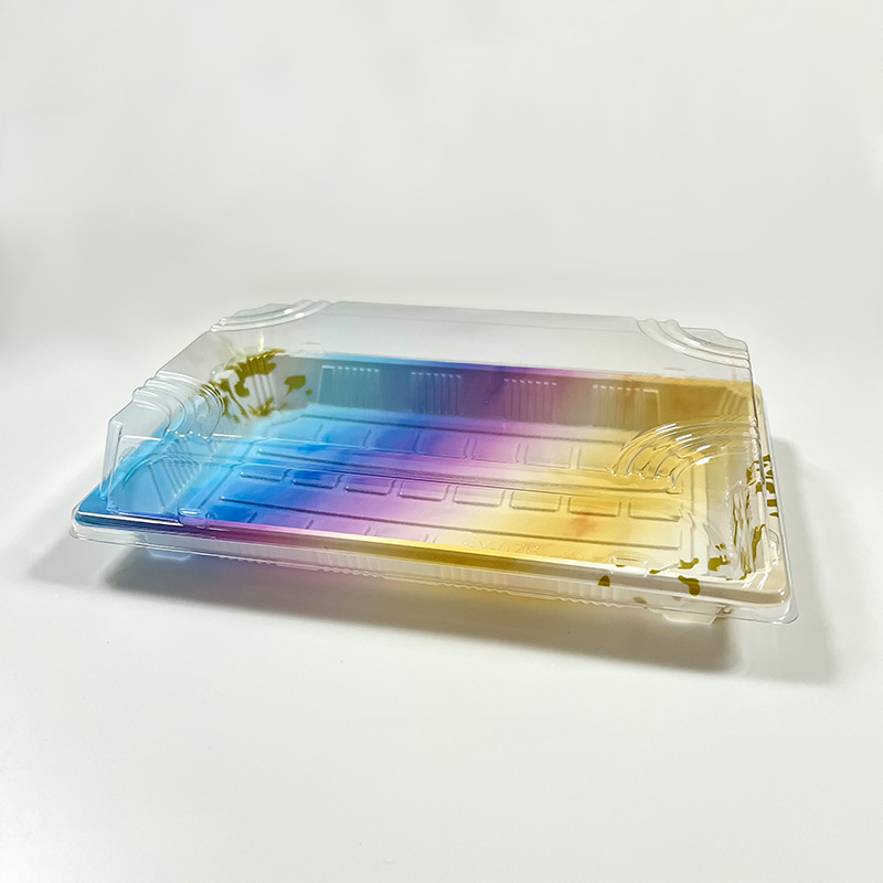 Luxury Design Plastic Takeaway Sushi Seafood Fruit Packaging Tray