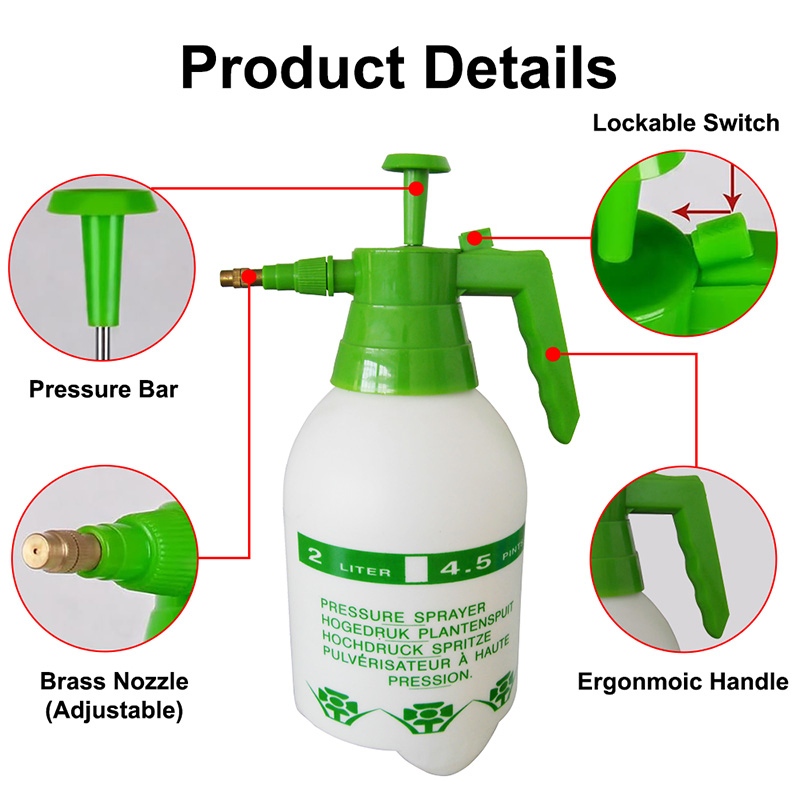Handheld Garden Water Sprayer Bottle with Adjustable Brass Nozzle for Plants