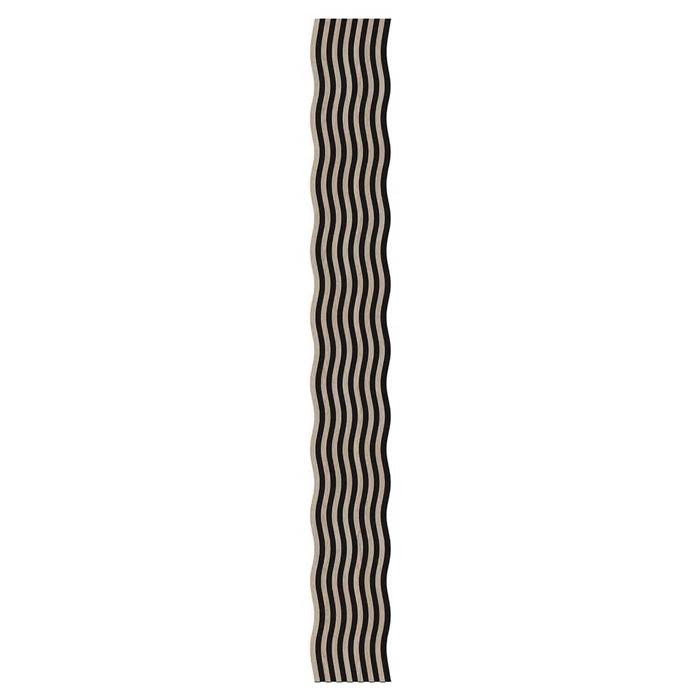 Modern Black Wood 3D Slat Wall Panels Removable Acoustic Sound Panel Tiles