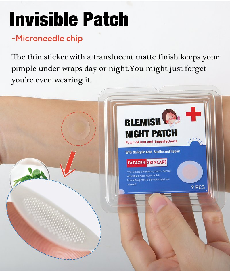 Natural Mild Non-Irritating Blemish Night Salicylic Acid Soothing Repair Acne Patch