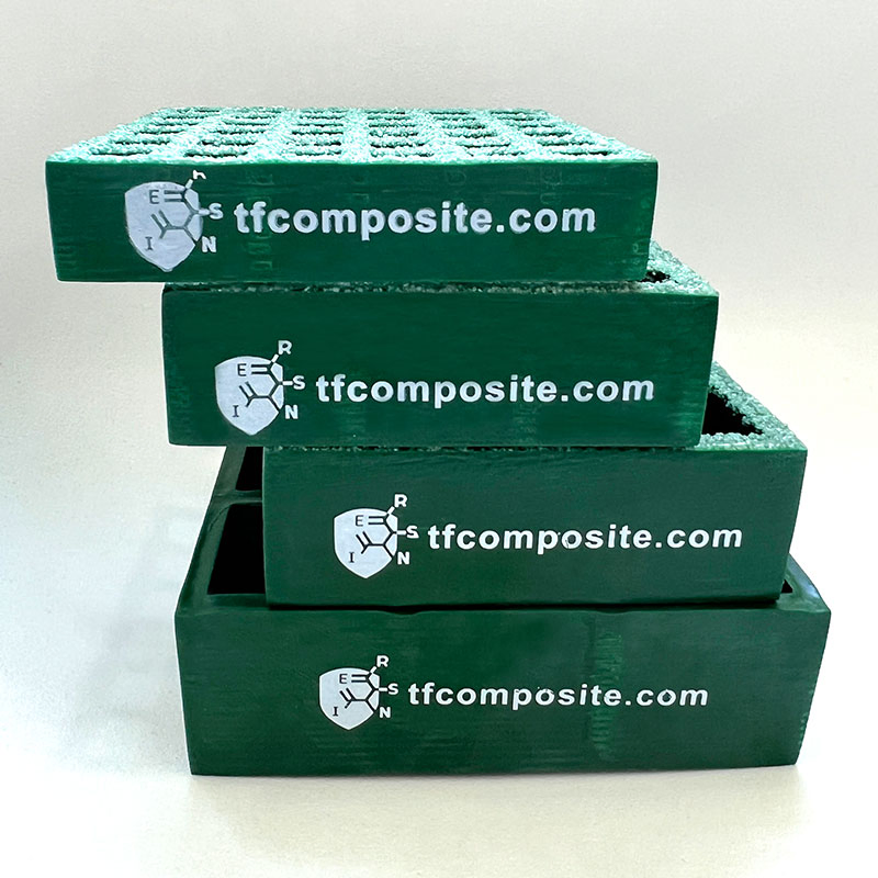FRP Moulded Grating M1938 Concave Surface FRP Grating for Stairways Platform and Decking Marine Applications Chemical Plants Piping and Conduit Systems