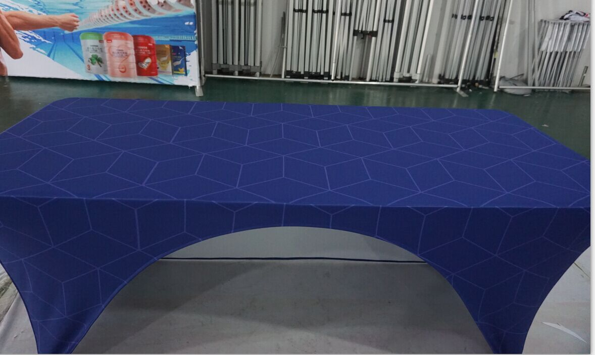 Custom Fitted Table Cloths Events Stretch Tablecloth Spandex Table Cover Advertising
