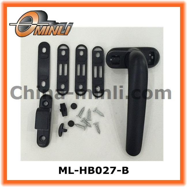 Minli Aluminum Window and Door Plastic Handle Set Hardware with Accessories (ML-HB028-Black)