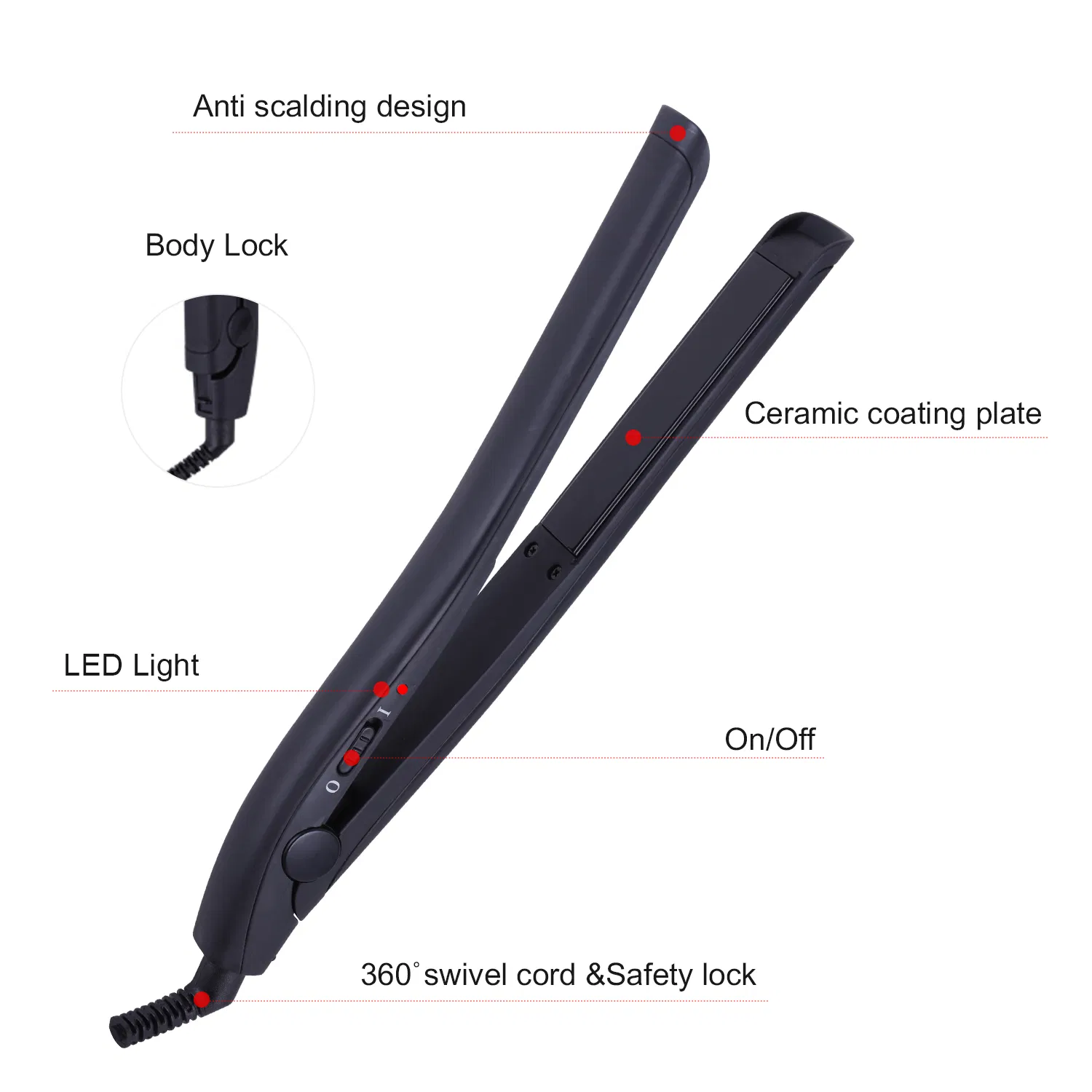 2 in 1 Hair Curler Professional Customized Flat Iron Hair Straightener