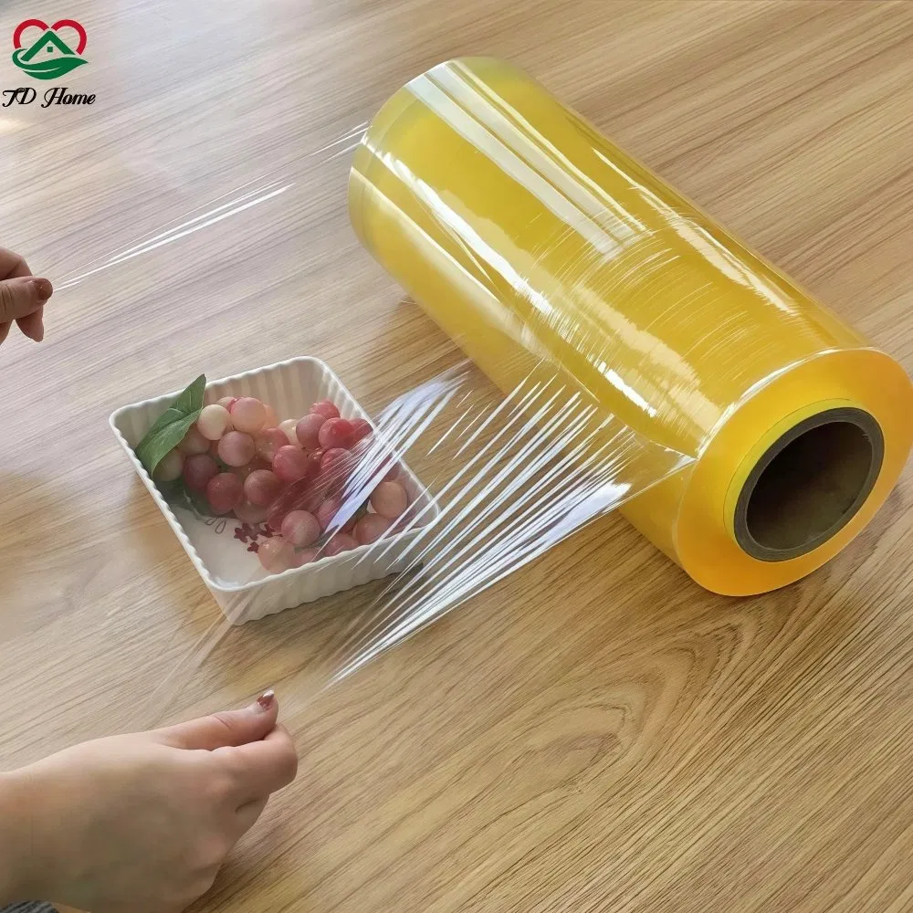 Attractive Price Clear PVC Cling Film for Food Household with FDA 300mmx600m