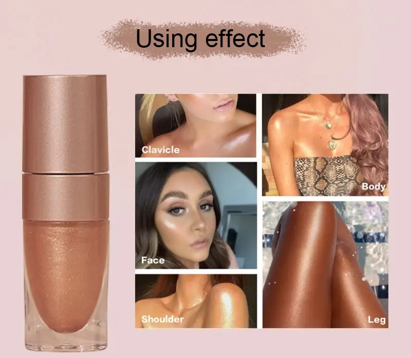 Private Label Long Lasting Shimmer Cream Highlighter High Gloss Both Face Body Highlighter Makeup