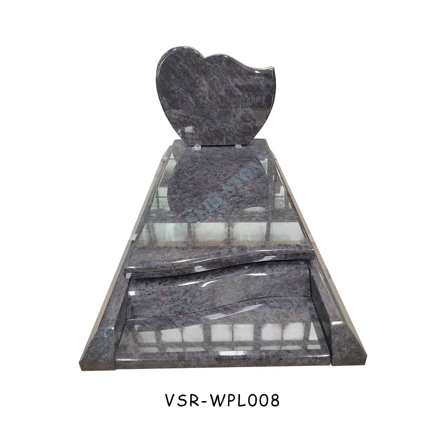 Poland Granite Monument Heart Shaped Headstone in Green Granite