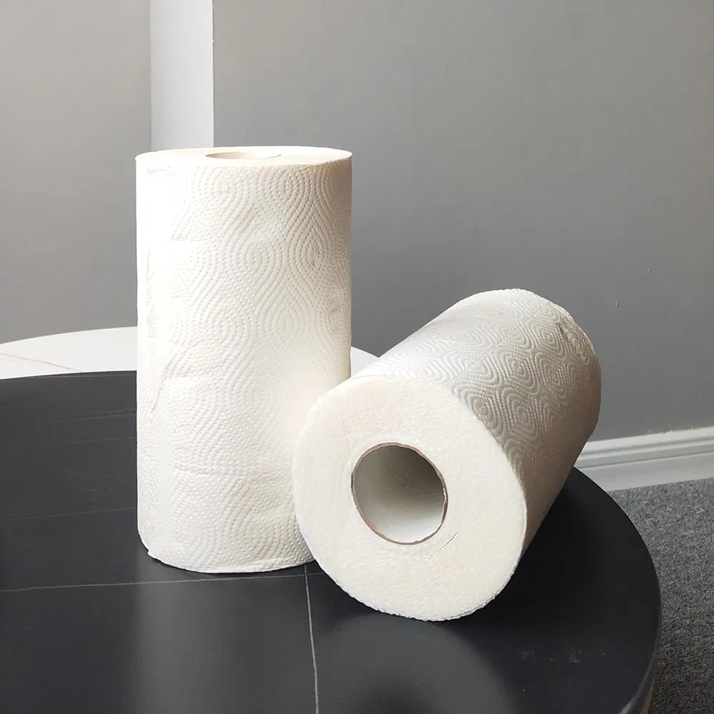 Individually Wrapped Sustainable Eco Friendly Embossed Printed Core with Logo Soft Kitchen Paper Tissue Towels