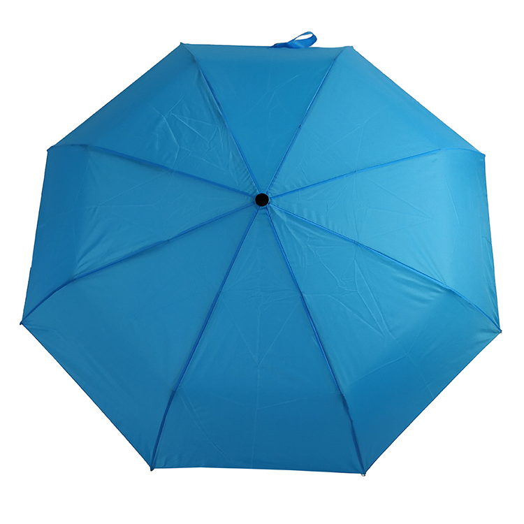 21'' Blue Windproof 3 Fold Market Umbrella Promotion Umbrella