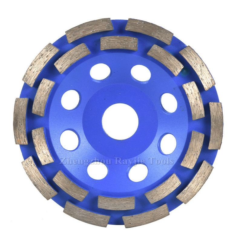 Diamond Double Row Disc Concrete Grinding Sintered Diamond Floor Grinding Cup Wheels Diamond Polishing Cup Wheels Grinding Disc