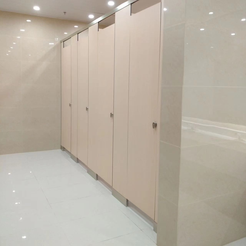 HPL Compact Laminate Public Toilet Partition Cubicle for Train Station