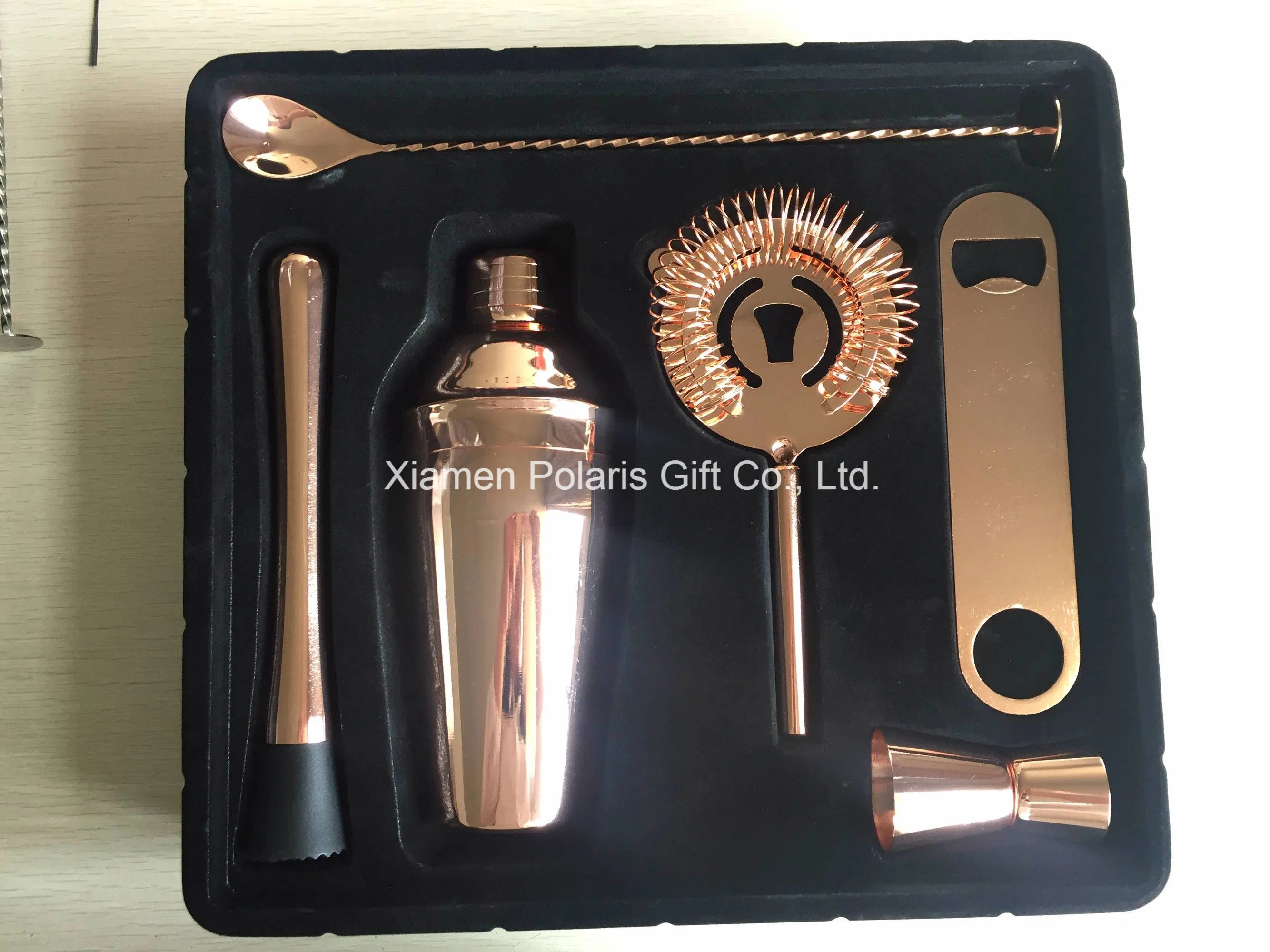 LFGB Standard Steel Bartender Cocktail Shaker Kit with Gift Box